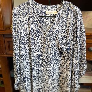 Faded Glory Black and White Women's Blouse Size Large